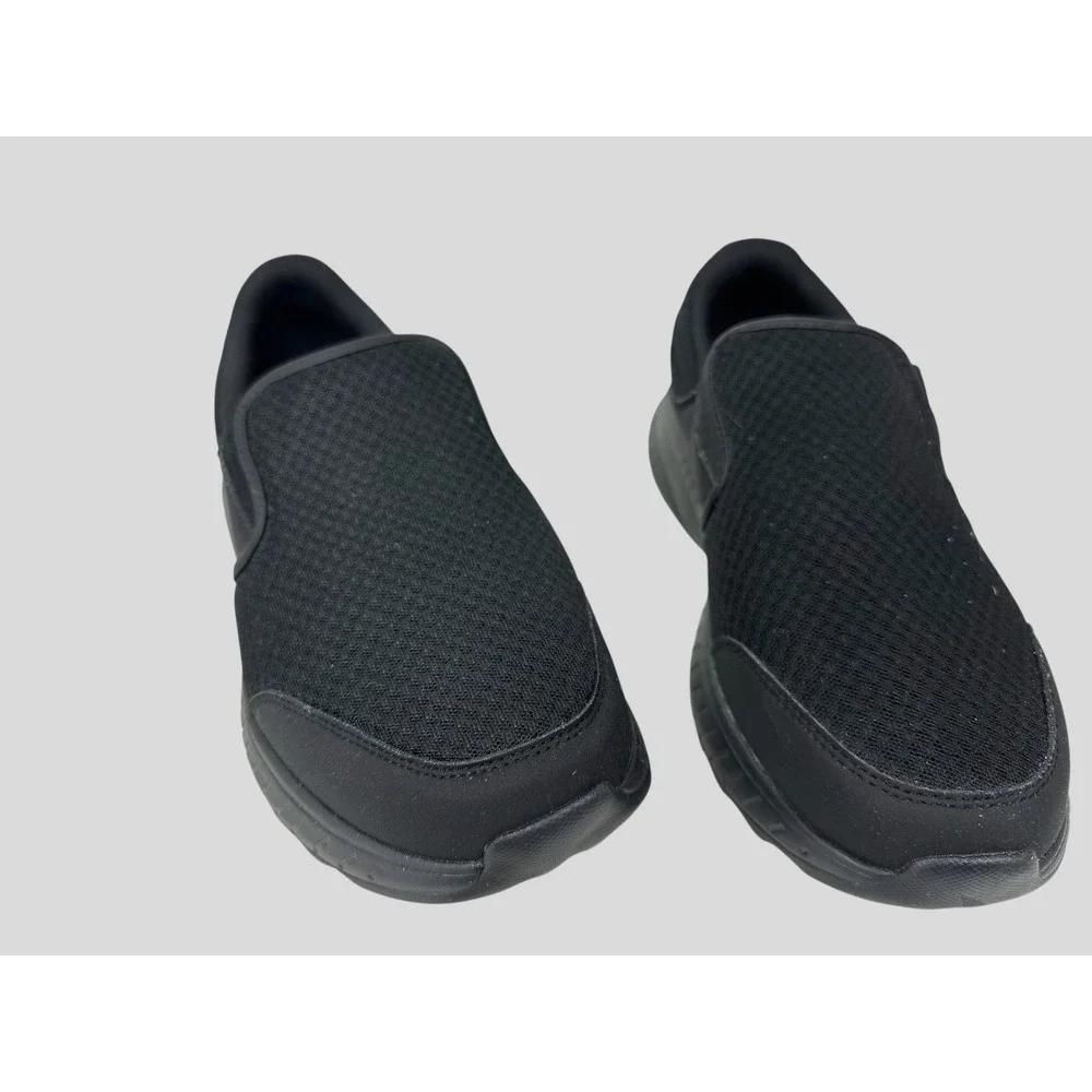 Skechers Mens Black Memory Foam Shoes Slip On Sz 10 Wide Fit Slip Resistant